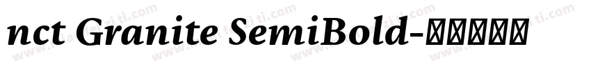 nct Granite SemiBold字体转换